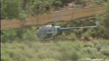 helicopter chasing brumbies into pen