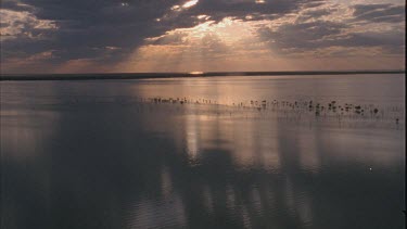 Fade to lake at sunset