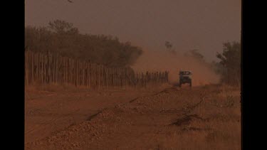 4WD Truck In The Distance, In The Outback