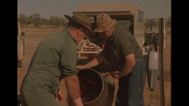 Meat Being Prepared By Outback Farmers