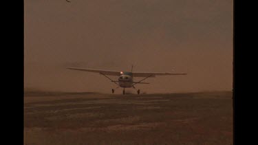 Plane Taking Off In The Australian Outback