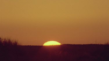 sun coming up over sand dunes and grass tussocks beautiful colours beautiful light