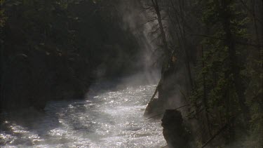 mist lifting off rapids