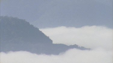 Fog in a mountain valley
