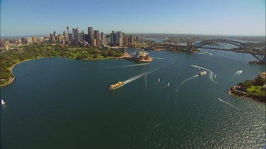 Sydney Harbour. Harbour Bridge, Opera House, ferries Botanical Gardens. Circulr Quay. The Rocks