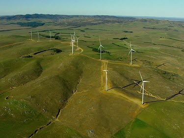 Wind turbines, wind farms. Bungendore, New South Wales