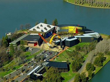 Canberra ACT. Australian Capital Territory. Lake Burley Griffin. National Museum of Australia