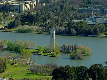 Canberra ACT. Australian Capital Territory. Lake Burley Griffin. Old Parliament House.