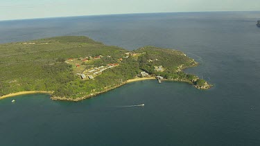 Manly. North Head of Harbour. National Harbour Foreshore Park. Old Quarentine buildings.