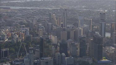 Brisbane, Queensland. Storey bridge and city with suburbs in  background. Brisbane River.