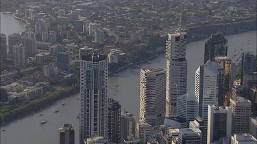 Brisbane, Queensland. Brisbane River. Apartment blovks. Highrise development