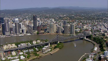 Brisbane, Queensland. Storey bridge. Brisbane River.