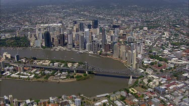 Brisbane, Queensland. Storey bridge. Brisbane River.