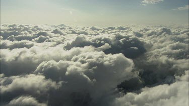 Close up of cloud formation. Morning Glory Cloud. Wind blowing cloud moving quickly across the sky. Very thick cotton-wool like cloud formation.