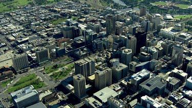 Adelaide CBD central business district and River Torrens