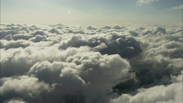 Wind blowing thick clouds. Part of rolling cloud Morning Glory phenomenon