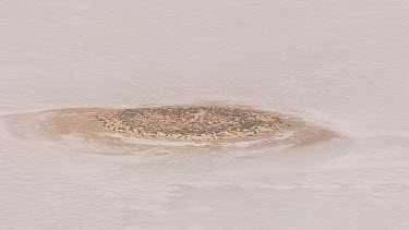 Aerial of  Lake Eyre Salt Lakes