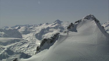 Aerial of Mount Everest: Group of Climbers