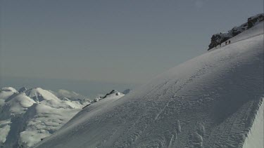 Aerial of Mount Everest: Group of Climbers