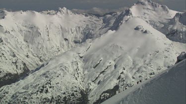 Aerial of Mount Everest: Group of Climbers