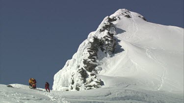 Aerial of Mount Everest: Group of Climbers