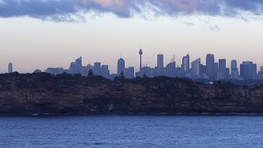 Aerial - Sydney - Tasman Ocean - View of Sydney City and Coastline