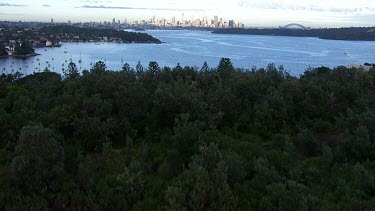 Aerial - Sydney - Sydney Coastline- View of Watson Bay and Sydney City