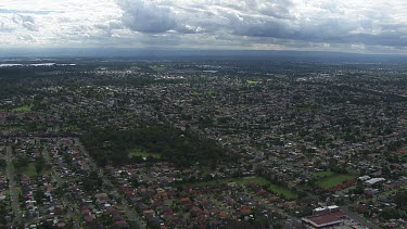 Sydney to Blue Mountains - Aerial - Sydney Suburbs- Housing