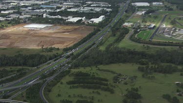 Sydney to Blue Mountains - Aerial - Sydney Suburbs- Highway