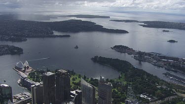 Sydney to Blue Mountains - Aerial - Sydney - View of Sydney Harbour