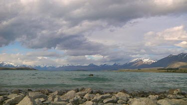 Waves on Lake Tekapo, New Zealand