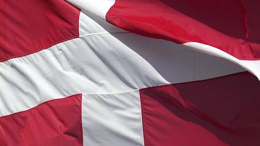 Denmark Flag Waving in the Wind, Slow Motion