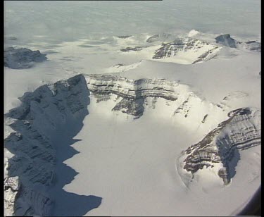 Barren snowy Antarctic landscape