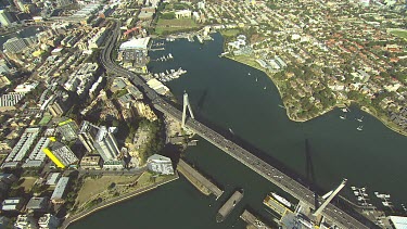 ANZAC Bridge Pyrmont, Sydney city.