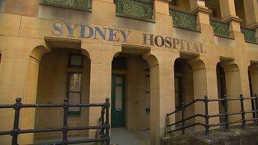 Sydney Hospital in the central city Arcaded colonnade