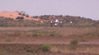 Propeller plane take-off
