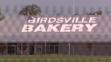 Birdsville bakery and Australian flag (corrugated iron)
