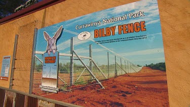 Bilby sign Bilby fence Currawinya National Park (Dreamworld - possible license restrictions)