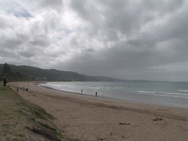 Beach. People relaxing. Lorne Victoria.