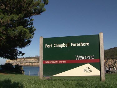 Port Cambpell Foreshore Welcome Sign.