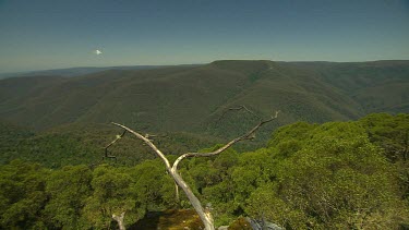 Barrington Tops mountains. Rolling green hills and mountains.