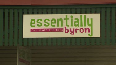 Essentially Byron fun stuff for kids, shop front sign