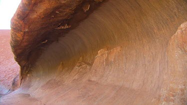 wave shaped rock at Kings Canyon Uluru, water erosion.