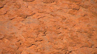 Close up texture of rock Uluru. Almost a scaly shingled texture erosion of outer layers of rock.