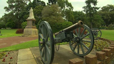 Canons and statue of Queen Victoria, Perth, Western Australia