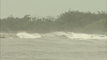 Stormy rough seas with high waves