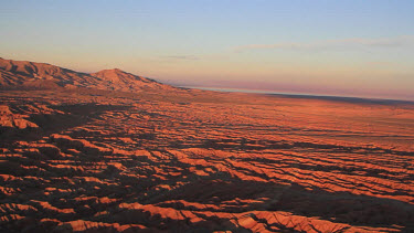 Aerial of Anza Borrego State Park Badlands, Southern Califonria