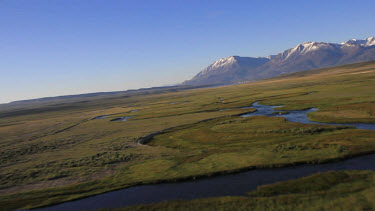 Aerial of Owens River, South California