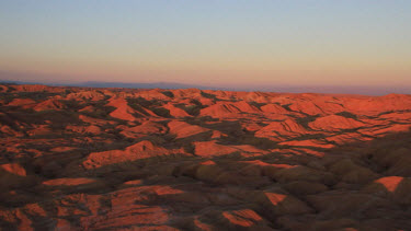 Aerial of Anza Borrego State Park Badlands, Southern Califonria