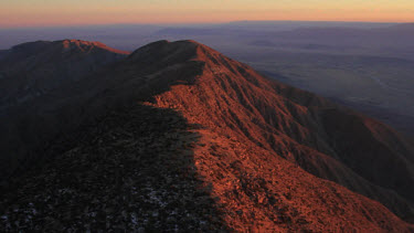 Aerial of Santa Rosa Moutains, South California